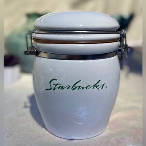 Starbucks White Ceramic Canister
